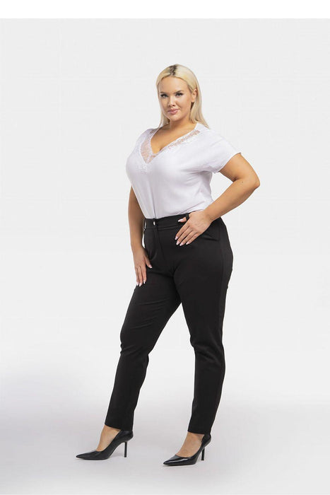 Elegant Plus Size Knit Trousers - Karko Collection