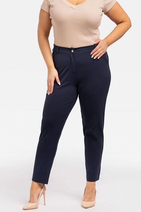 Elegant Plus Size Knit Trousers - Karko Collection