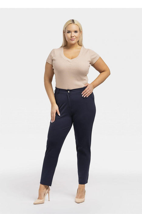 Elegant Plus Size Knit Trousers - Karko Collection