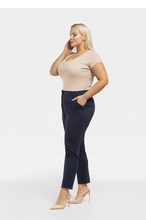 Elegant Plus Size Knit Trousers - Karko Collection