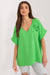 Italy Moda Relaxed Fit V-Neck Blouse