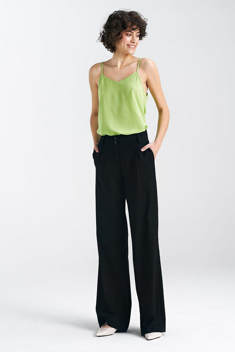 Chic Relaxed Fit Wide-Leg Trousers for Women by Nife