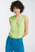 Chic Sleeveless Viscose Blouse with Pleated Details