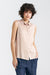 Chic Sleeveless Viscose Blouse with Timeless Collar