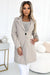 Sophisticated Beige Button-Up Overcoat - Made in Europe