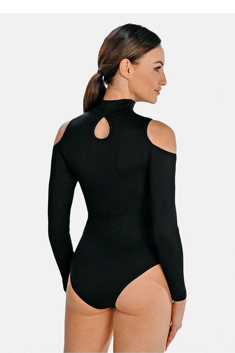 Sophisticated Black Contemporary Bodysuit