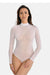 Sophisticated Mesh Turtleneck Bodysuit for Timeless Style