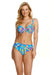 Chic Multicolor Knit Bikini Bottoms with Elegant Side Ties and Gold Accents