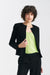 Elegant Black Box Blazer with Structured Shoulder Accents