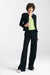 Elegant Black Box Blazer with Structured Shoulder Accents