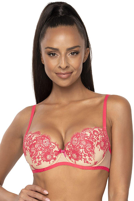 Lace-Embellished Custom Lift Push-Up Bra