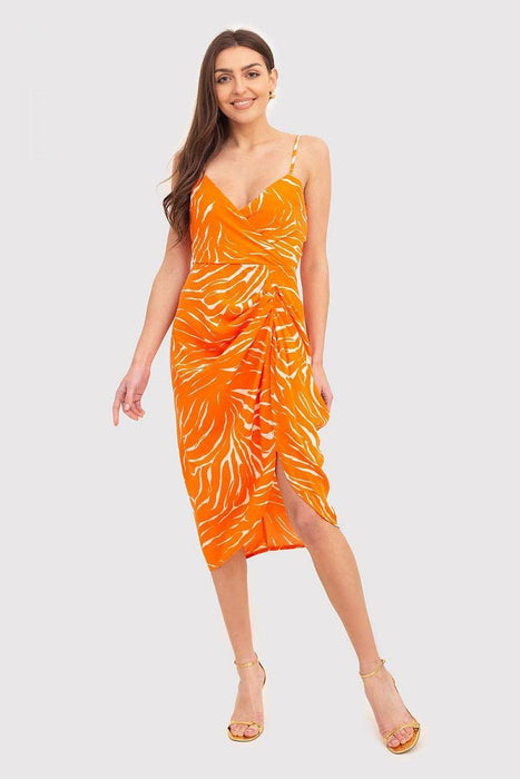 Vibrant Summer Ruffle Midi Dress by Ax Paris