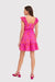 Whimsical Pink Ruffle Mini Dress with Flutter Sleeves by Ax Paris