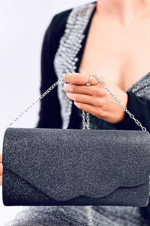 Iridescent Glam Clutch with Versatile Chain by Inello