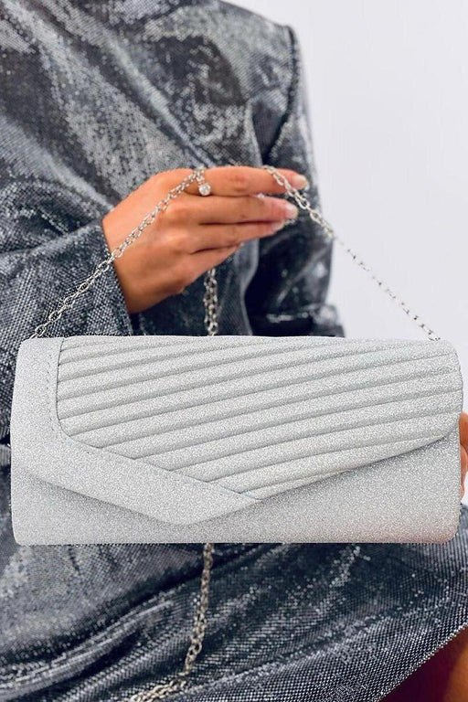 Iridescent Elegance: Versatile Clutch Bag with Chain Strap - Inello