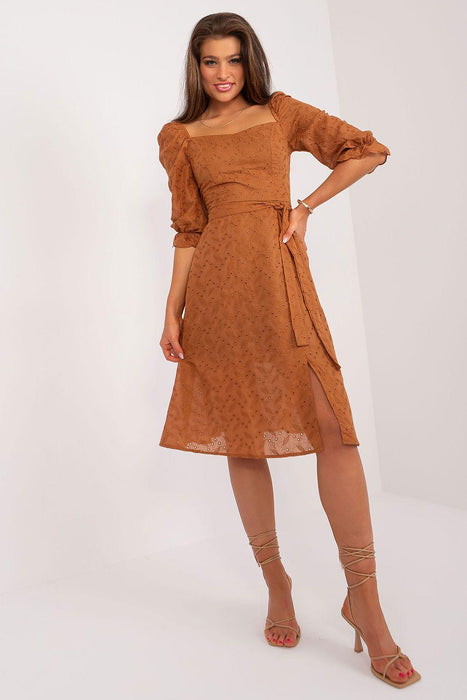 Sun-Kissed Cotton Midi Dress - Made in Europe