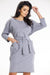 Heart Neckline Kimono Sleeve Daydress with Belt and Pockets for Stylish Comfort