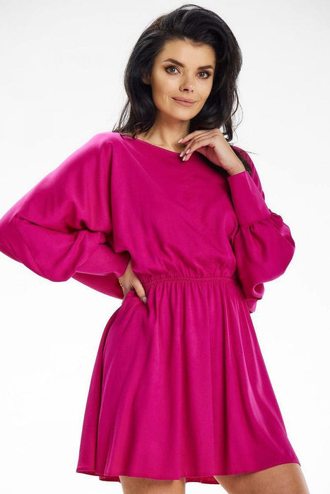 Chic Kimono-Inspired Mini Dress with Comfortable Elastic Waistband