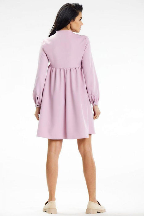 Chic Elegance: Stand-Up Collar Mini Dress for Any Occasion