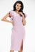 Elegant Sweetheart Midi Dress with Delicate Shoulder Frills