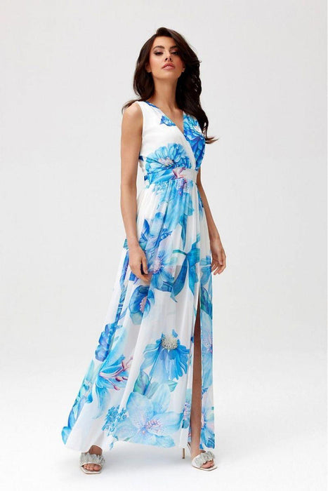 Chic Back-Cut Chiffon Maxi Dress for Special Occasions