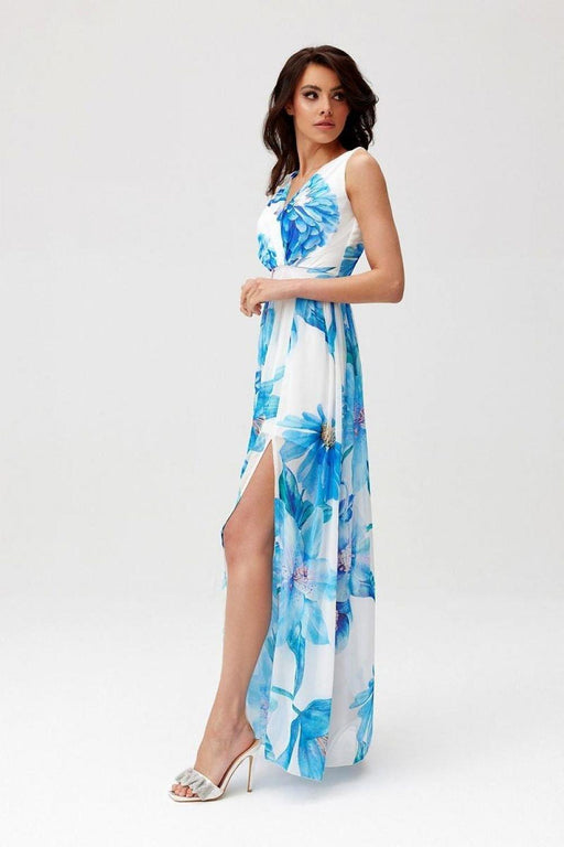 Chic Back-Cut Chiffon Maxi Dress for Special Occasions