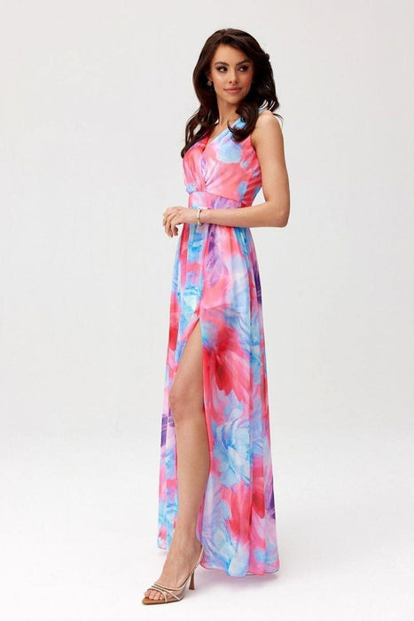 Chic Back-Cut Chiffon Maxi Dress for Special Occasions