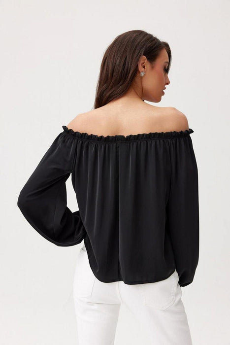 Rosie Satin Blouse with Spanish Flair