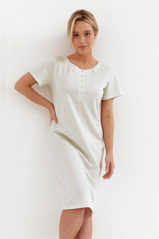 Elegant Adjustable Embroidered Cotton Nightshirt for Ultimate Comfort