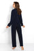 Chic Navy Dot Sleepwear Ensemble