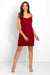 Crimson Viscose Nightgown - Luxurious Women's Sleepwear