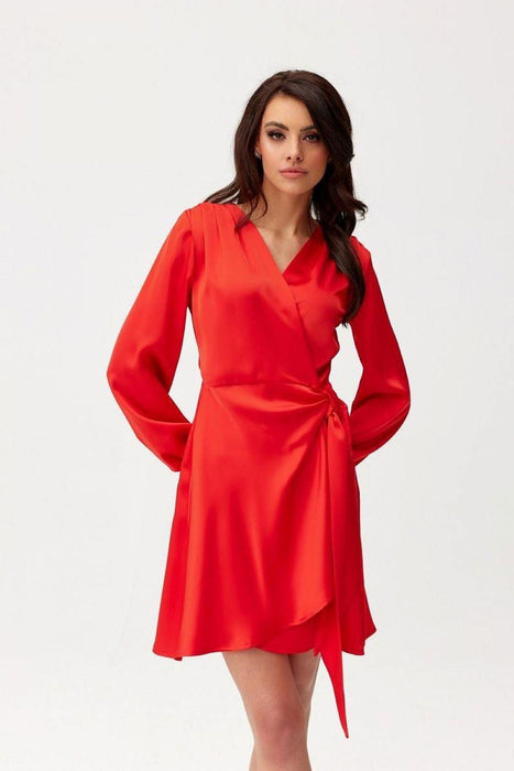 Satin Multi-Way Cocktail Dress with Waist Tie - Chic and Adaptable