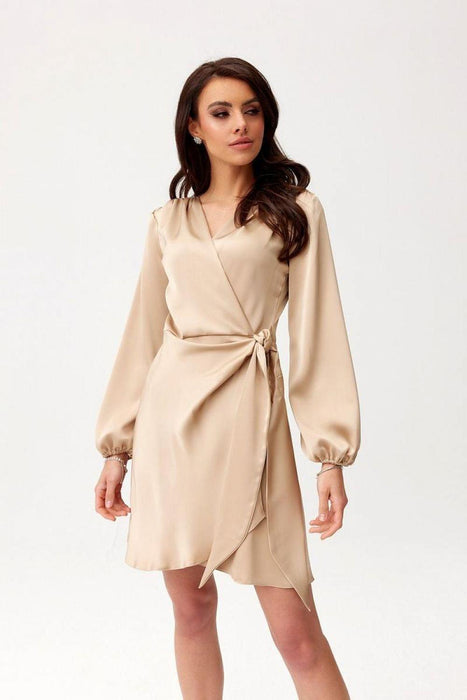 Satin Multi-Way Cocktail Dress with Waist Tie - Chic and Adaptable