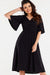 Elegant Viscose Day Dress with Flared Hem