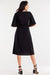 Elegant Viscose Day Dress with Flared Hem