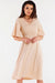 Elegant Viscose Day Dress with Flared Hem