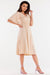 Elegant Viscose Day Dress with Flared Hem