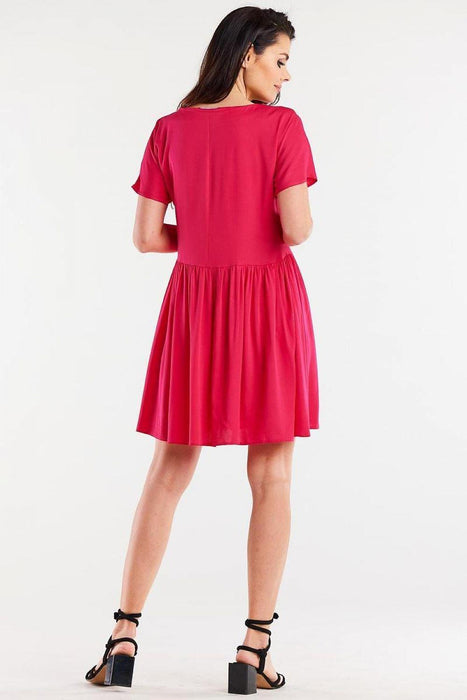 Ruffle Hem Viscose Everyday Dress