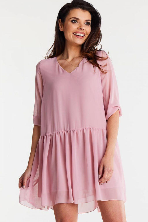 Chic Chiffon Ruffle Daydress Awama