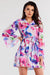 Chic Pleated Chiffon Kimono Dress with Adjustable Belt