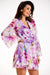 Chic Pleated Chiffon Kimono Dress with Adjustable Belt