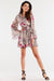 Chic Pleated Chiffon Kimono Dress with Adjustable Belt