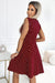 Maroon Cotton Daydress with Distinctive Karo Neckline - European Craftsmanship