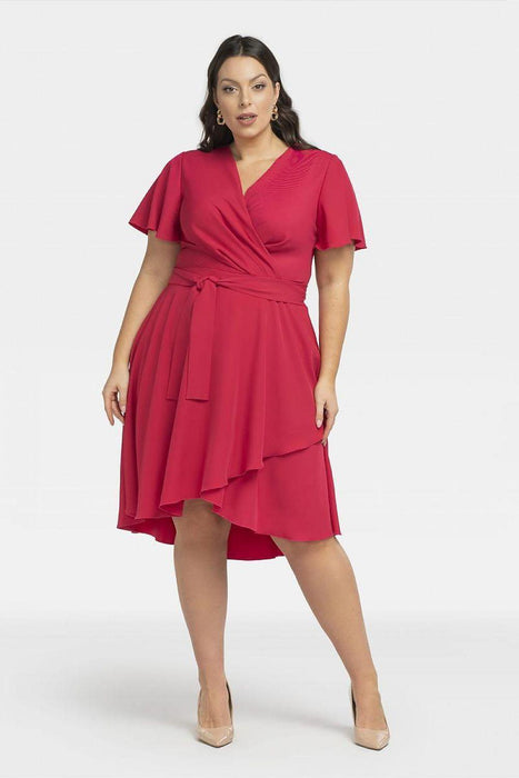 Dancing Delight: Karko Wrap Dress for Plus Size Elegance