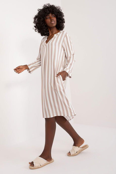 Stylish Striped Viscose Casual Dress