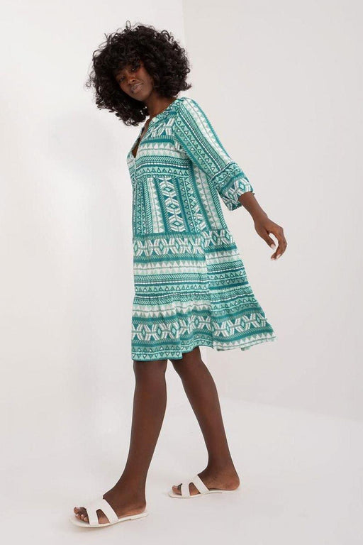 Trendy Viscose Midi Dress with Distinctive Pattern