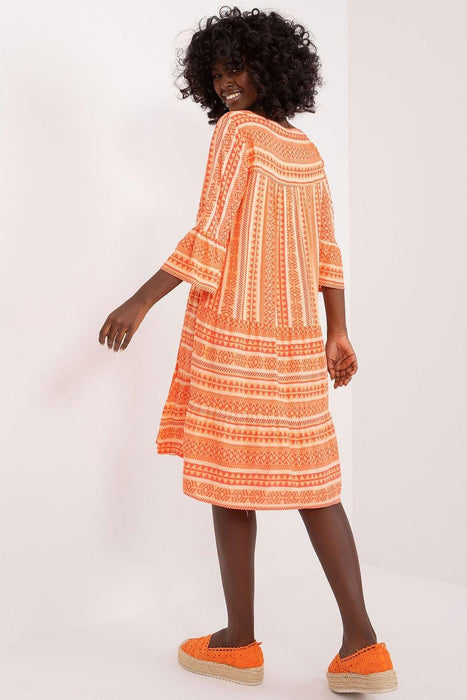 Trendy Viscose Midi Dress with Distinctive Pattern