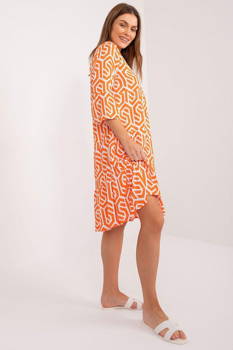 Trendy Viscose Midi Dress with Distinctive Pattern