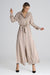 Elegant Maxi Shirt Dress with Stylish Collar and Buttoned Sleeves