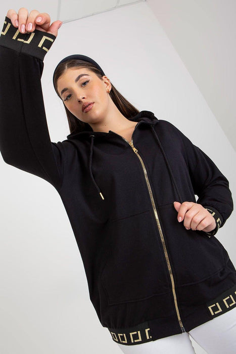 Chic Plus Size Cotton Zip-Up Hoodie